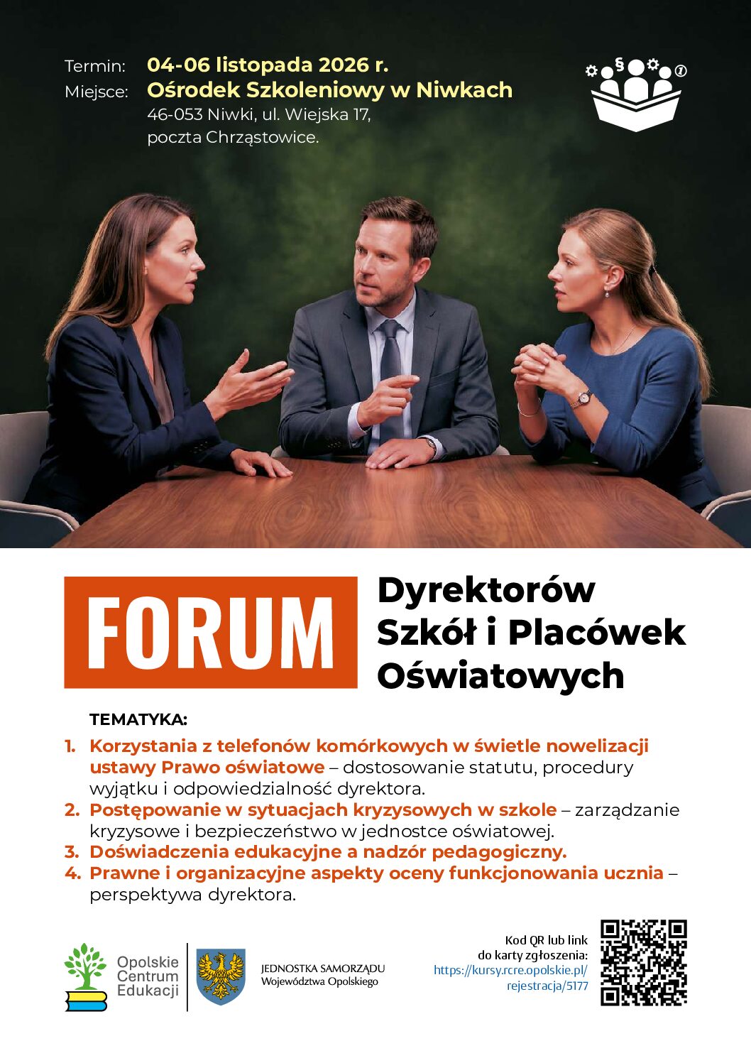 Obraz do artykulu: Forum Dyrektorów Szkól i Placówek Oświatowych